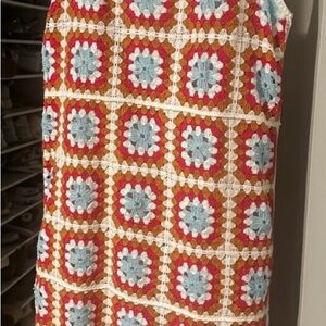 Chic Geometric granny square crochet Mini Dress